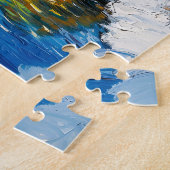 Snowy Village with Stream and Trees Fantasy Painti ジグソーパズル (側面)