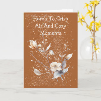 Snowy Warm Winter Blossoms Greeting Card カード