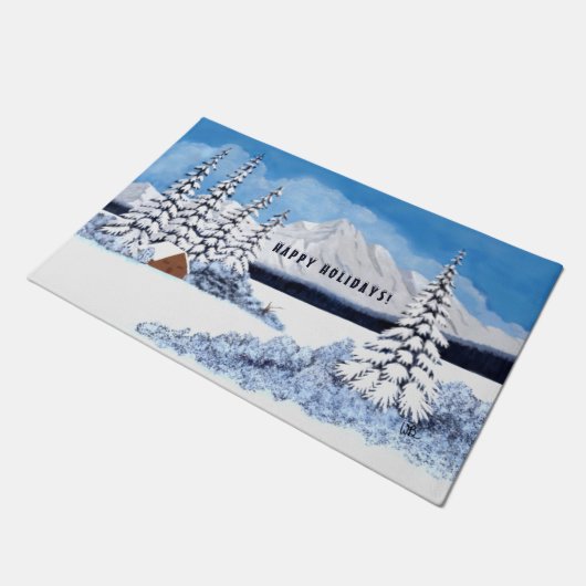 Snowy Winter ドアマット (アングル)