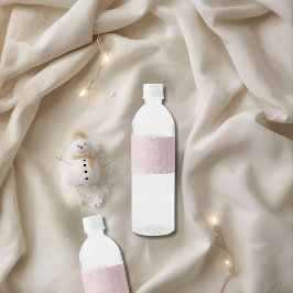 Snowy Winter Coquette pink it's Cold ペットボトルラベル