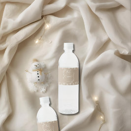Snowy Winter Coquette Taupe it's Cold ペットボトルラベル