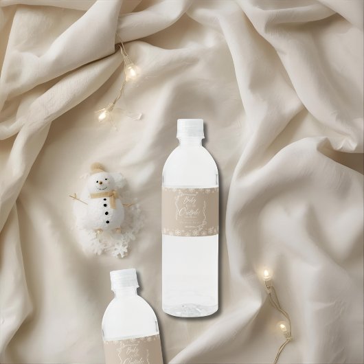Snowy Winter Coquette Taupe it's Cold ペットボトルラベル