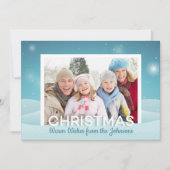 Snowy Winter Day Personalized Family Photo シーズンカード (正面)
