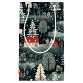 Snowy Winter Farmhouse  スモールペーパーバッグ (正面)