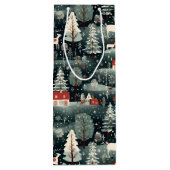 Snowy Winter Farmhouse  ワインギフトバッグ (裏面)