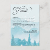 Snowy Winter Forest Wedding Details エンクロージャーカード (正面)