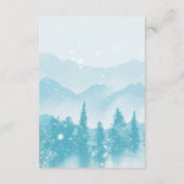 Snowy Winter Forest Wedding Details エンクロージャーカード (裏面)