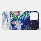 Snowy winter landscape. Country House. Christmas h Case-Mate iPhoneケース (裏面 (横))
