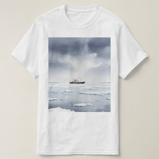 Snowy winter landscape tシャツ (デザイン正面)