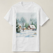 Snowy winter landscape tシャツ (デザイン正面)