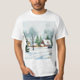 Snowy winter landscape tシャツ