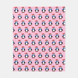 Snowy Winter Penguin  フリースブランケット