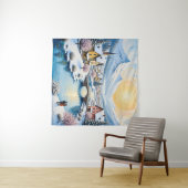 Snowy Winter Village by Golden Sun タペストリー (インサイチュ(横))