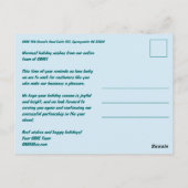 Snowy Winter Village Holiday Christmas CUSTOM ポストカード (裏面)