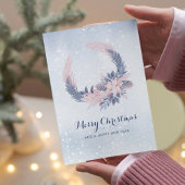 Snowy Wreath Botanical Christmas Non Photo シーズンカード