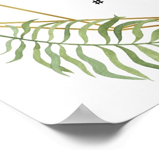 SNSのハッシュタグ結婚は緑の葉 ポスター (角)