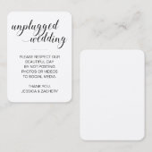 SNSの素朴接続を解除して投稿しな結婚い プレイスカード (正面/裏面)