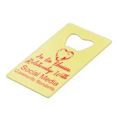 SNSコミュニティの基準# クレジットカード栓抜き (正面アングル)