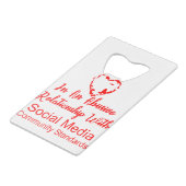 SNSコミュニティの基準# クレジットカード栓抜き (裏面アングル)