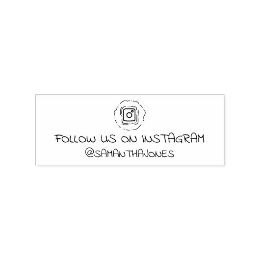 SNSシンプル後を追のInstagramで私たち ラバースタンプ (インプリント)