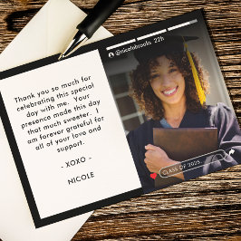 SNSストーリー写真撮影卒業後 サンキューカード