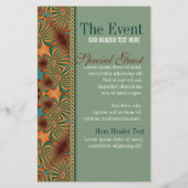 SNSファンキー自然モダンパーティー準備チラシ チラシ (裏面)