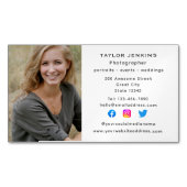 SNSフリーランス写真家ヘッドショット写真 マグネット名刺 (正面)