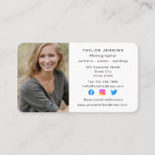 SNSフリーランス写真家ヘッドショット写真 名刺 (正面)