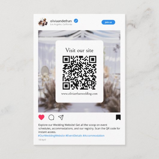 SNSモダンおもしろいのサ結婚イト エンクロージャーカード (正面)