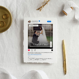 SNSモダンおもしろい結婚の 出欠カード