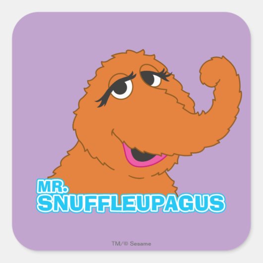 Snuffleupagusはリラックスしました スクエアシール (正面)
