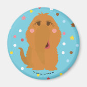 Snuffleupagus Blue Stars & Dots Pattern マグネット (正面)