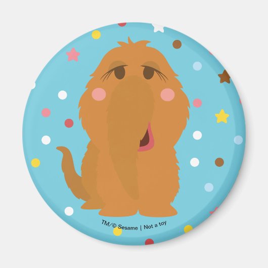 Snuffleupagus Blue Stars & Dots Pattern マグネット (正面)