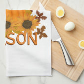 “Snuggle Season” Autumn/Fall Themed Tea Towel キッチンタオル (四つ折り)