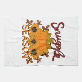 “Snuggle Season” Autumn/Fall Themed Tea Towel キッチンタオル
