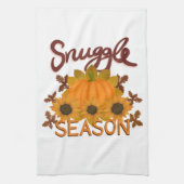 “Snuggle Season” Autumn/Fall Themed Tea Towel キッチンタオル (縦)