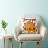 “Snuggle Season” Cosy Throw Cushion (Double Sided) クッション (椅子)
