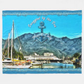 Snuggled by the Sea Marina Vallarta 0946  フリースブランケット (正面(横))