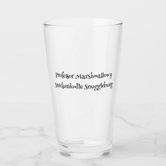 SnuggleNames:カスタムPint Glass タンブラーグラス (正面)