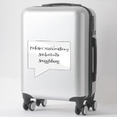 SnuggleNames：ニックネームカスタムビニールステッカー シール (スーツケース)