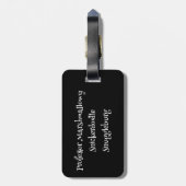 SnuggleNames：荷物カスタムタグ ラゲッジタグ (裏面縦)