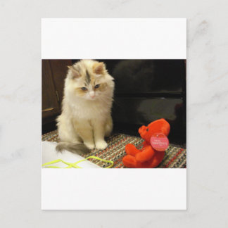 Snugglerは幸せなバレンタインデー"ニャーと鳴きます! " シーズンポストカード