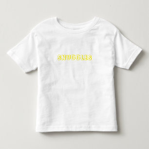 「Snuggles」黄文字 トドラーTシャツ