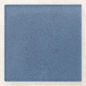 Snugglyの石板の青いスエードの質の一見 ガラスコースター (正面)