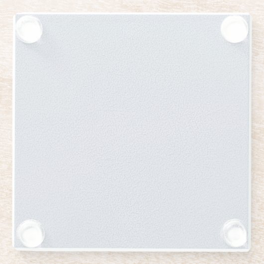 Snugglyの石板の青いスエードの質の一見 ガラスコースター (裏面)