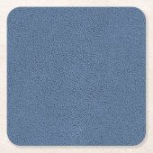 Snugglyの石板の青いスエードの質の一見 スクエアペーパーコースター (正面)
