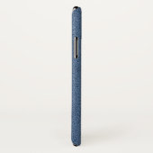 Snugglyの石板の青いスエードの質の一見 Case-Mate iPhoneケース (裏面/右)