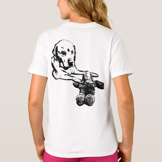 Snuggly Dog & Bear Sketch Tee Tシャツ (裏面)