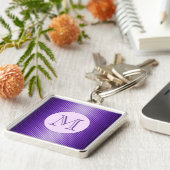 Snzzy洗練された紫色のグローストライプのカスタム キーホルダー (側面)