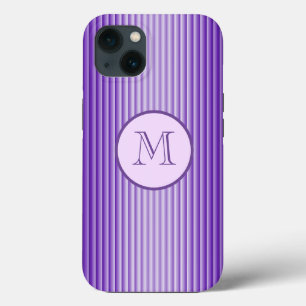 Snzzy洗練された紫色のグローストライプのカスタム iPhone 13ケース
